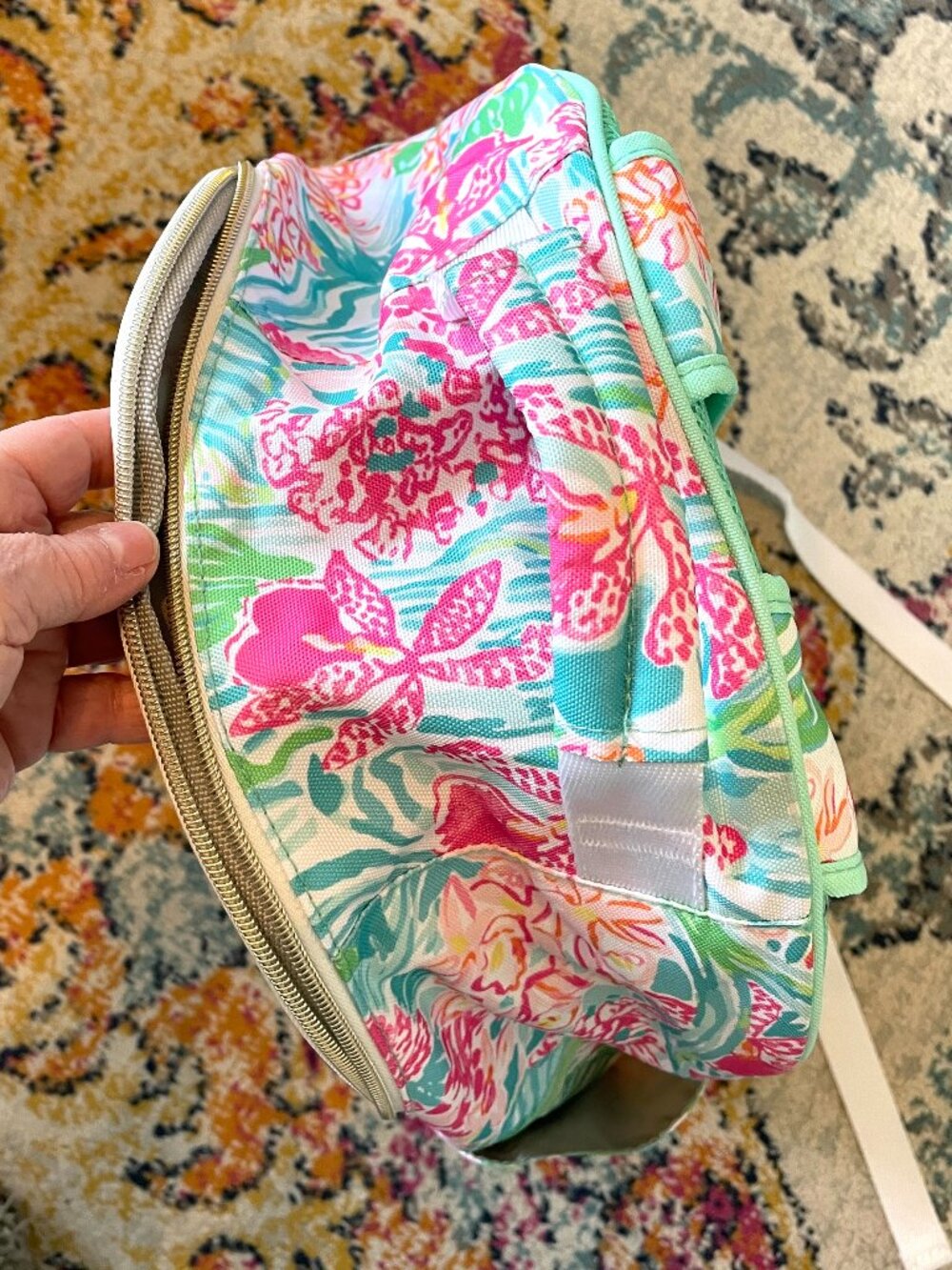 Lilly Pulitzer Viva Flora Large Backpack-EUC - Picture 4 of 16